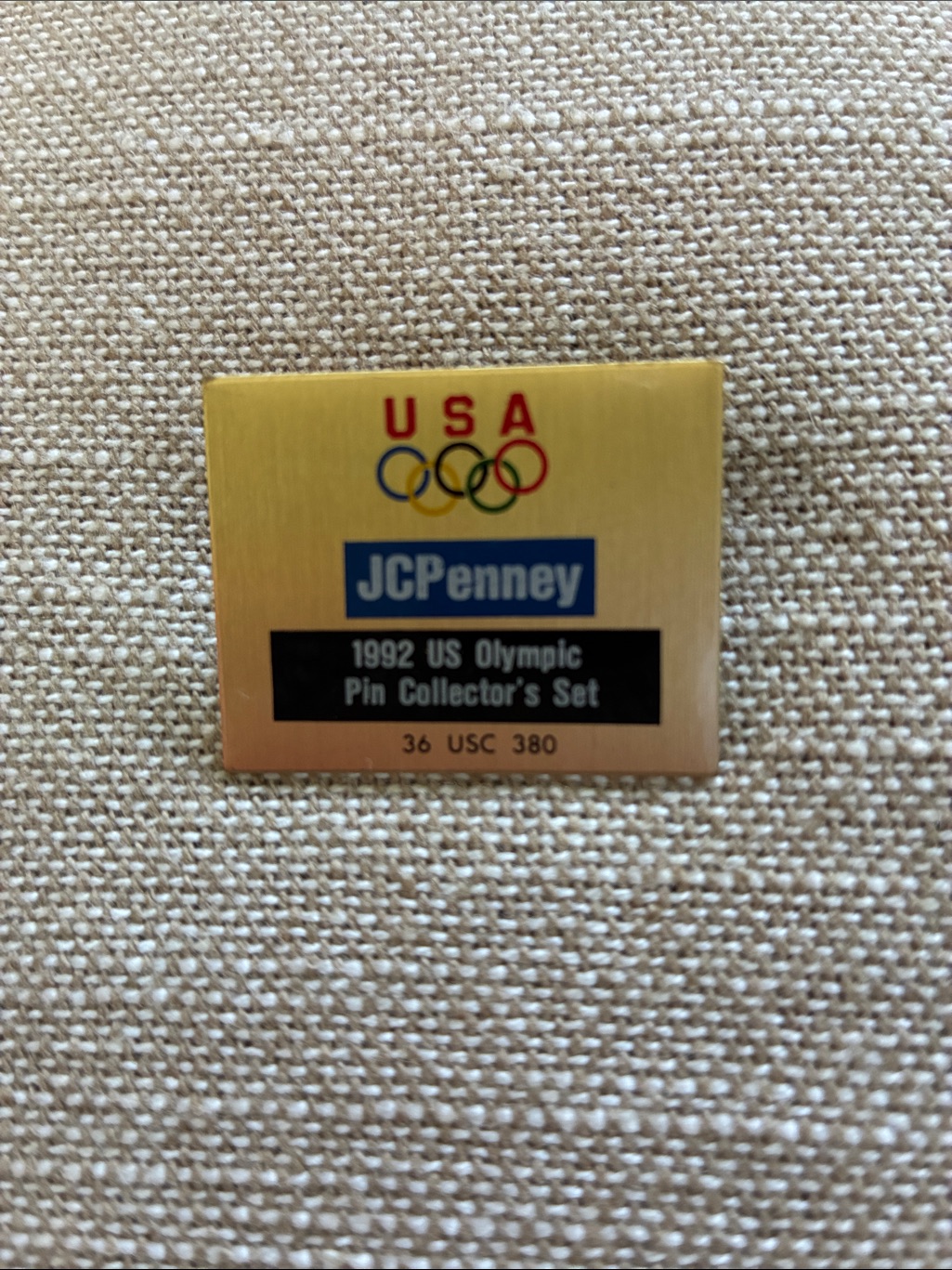 Jcpenney 1992 Us Olympic Gold Tone Collector Pin